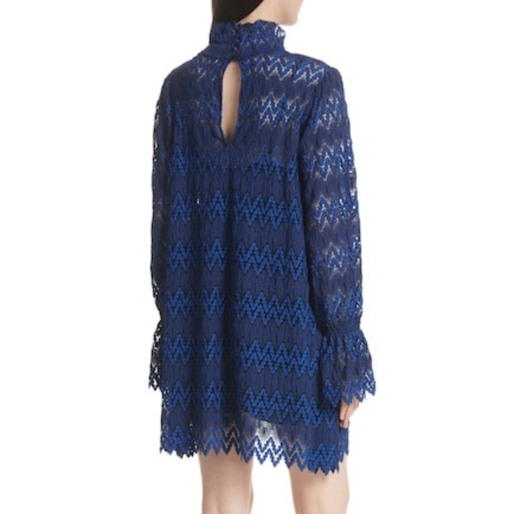 🆕️Free People Simone Mock Neck Lace Mini Dress - Picture 3 of 6